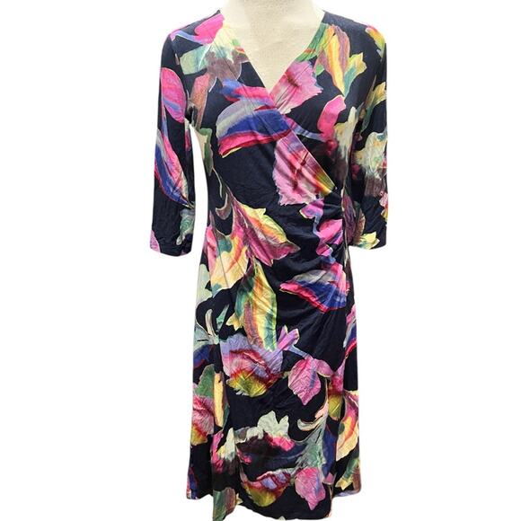 Soft Surroundings Surrounding  Hyannis Dress Violet Floral, Size Small - Picture 7 of 7